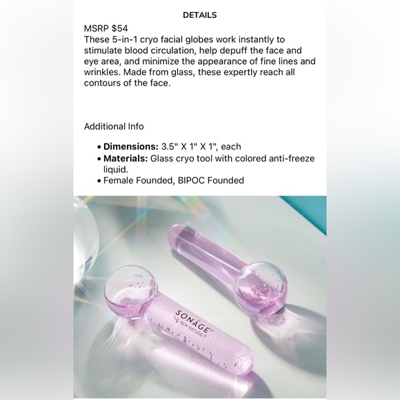 Sonage 5 in 1 cryo facial globes - Picture 3 of 3